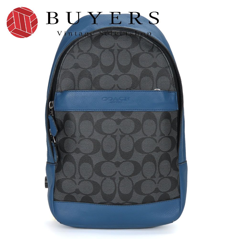 中古】 コーチ ショルダーバッグ F72043 シグネチャー レザー PVC 