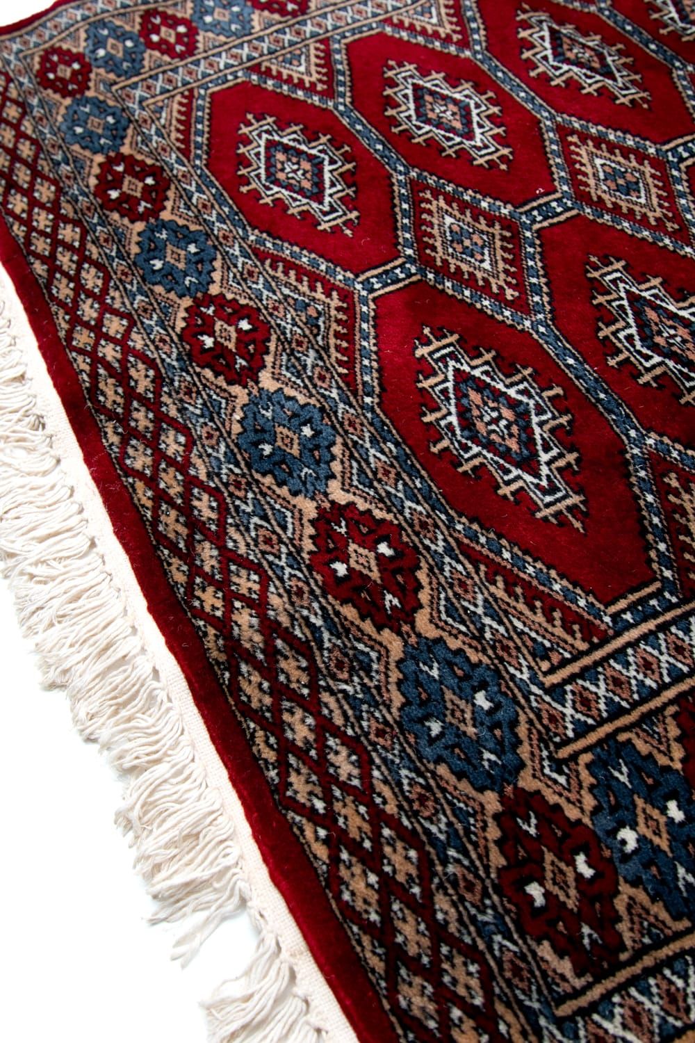 ザンスカール遊牧民の手織りのアンティック絨毯【たてｘよこ 約80cm x 