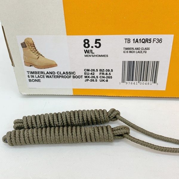 Timberland ティンバーランド ワークブーツ シューズ 6 INCH BASIC BOOT ウォータープルーフ 防水 メンズ 26.5 cm ベージュ 靴 DF 16402