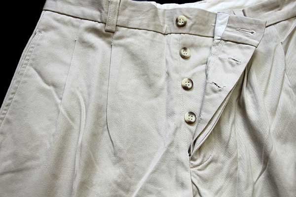 デッドストック 80s LEVI'Sツータックコットンチノパンw32 L32 デッドストック☆80s LEVI'Sリーバイス ツータック コットン