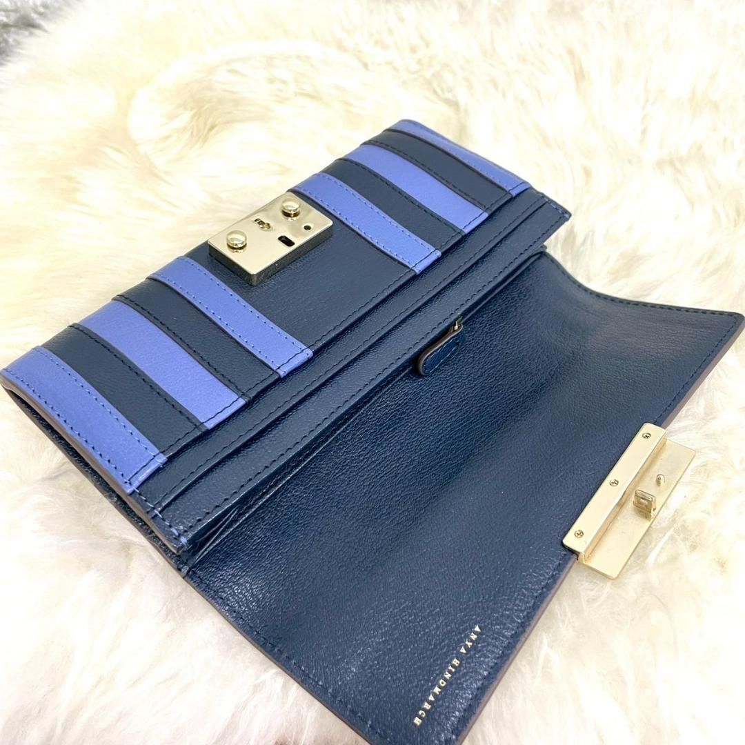 未使用　アニヤハインドマーチ　長財布　バイカラー　レザー 未使用 アニヤハインドマーチ 長財布 バイカラー レザー - メルカリ