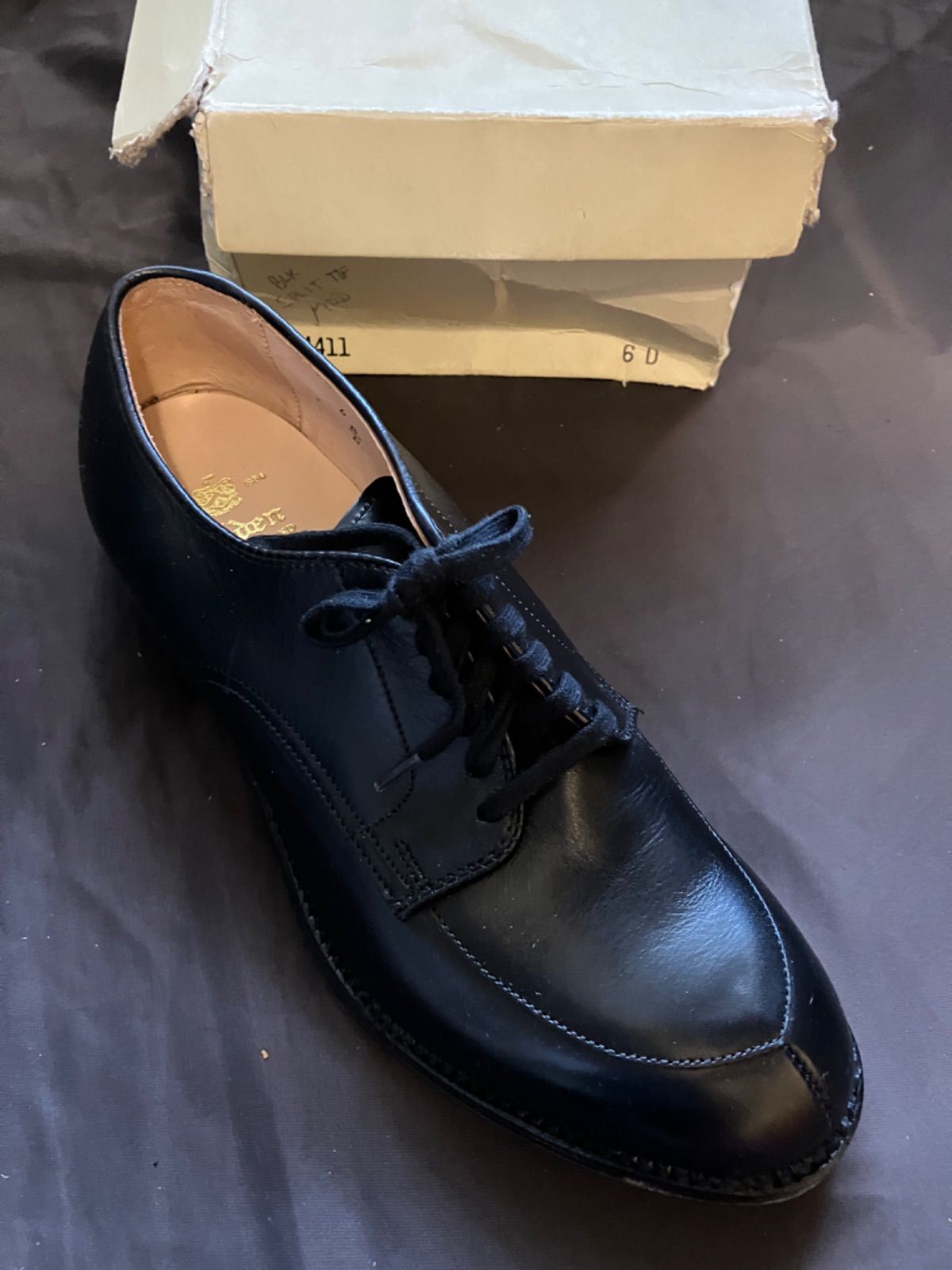 未使用新品 Alden 54411 カーフ Vチップ 9.0D リジェクト品 靴