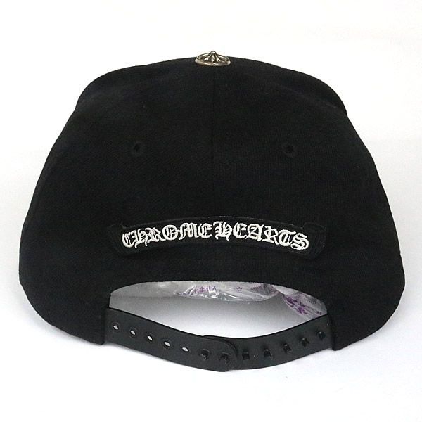 銀座店 クロムハーツ ダガー 刺繍 トラッカーキャップ SV925黒 91536