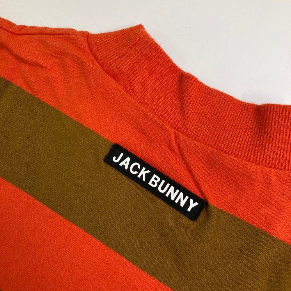 オレンジ 4サイズM モックネックシャツ ジャックバニー 新品 ゴルフウェア ジャックバニー、モックネック、オレンジ オレンジ 4サイズM