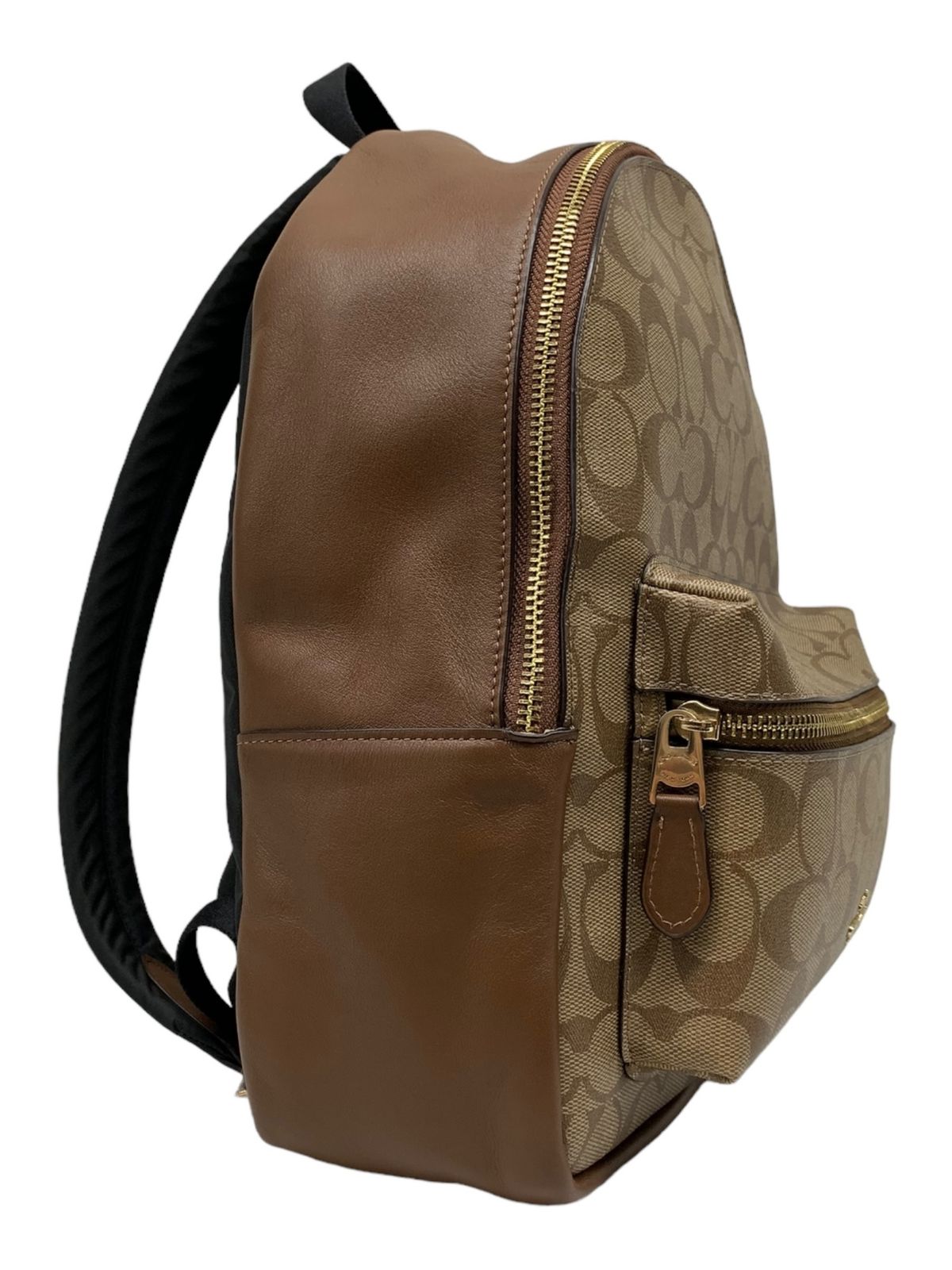 ✨美品✨コーチ リュックサック PVC シグネチャー ブラウン F32200 COACH (コーチ) シグネチャー PVC レザー バックパック リュック