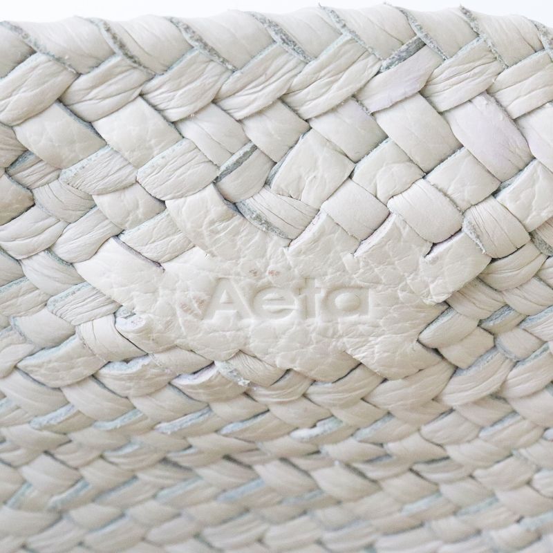 アエタ Aeta 美品 KG06 BASKET M＋SHOULDER かごバッグ M/アイボリー 