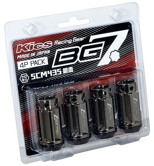 協永産業|KYO-EI ナット Kics BG7 グロリアスブラック M12×P1.25 キャップレス 入数 1セット 4個 BG703K4P
