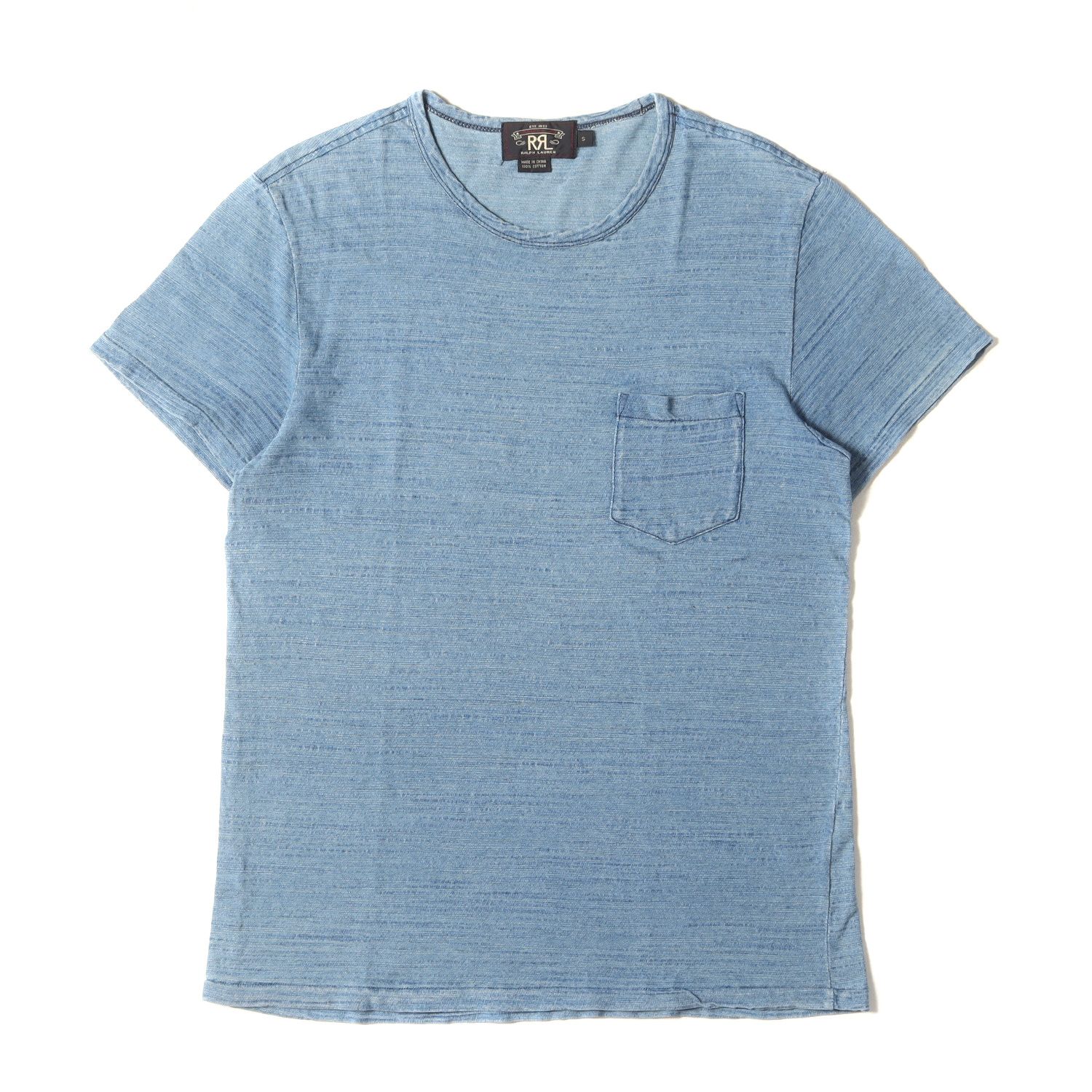 RRL ダブルアールエル Tシャツ サイズ:S ヴィンテージ加工 インディゴ 