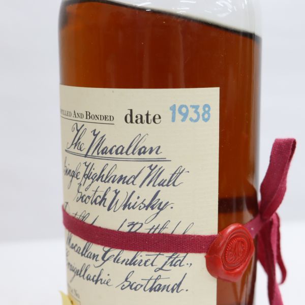 The MACALLAN（マッカラン）1938 レッドリボン 43% 760ml ※液面低下 