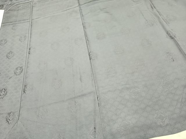 平和屋着物▽上質な色無地 単衣 草色 正絹 逸品 CAAR4911ut