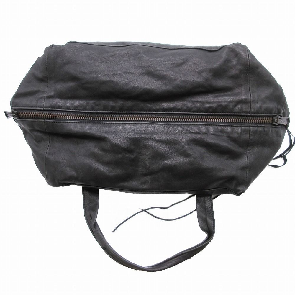 ann demeulemeesterアンドゥムルメステール レザーボストンバッグ 黒