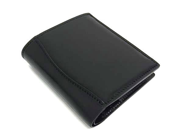 【未使用品】SHELL CORDOVAN 2 小銭入れ付き二つ折り財布 BLK SHELL CORDOVAN 2(シェルコードバン2) 小銭入れ付き二つ折り財布