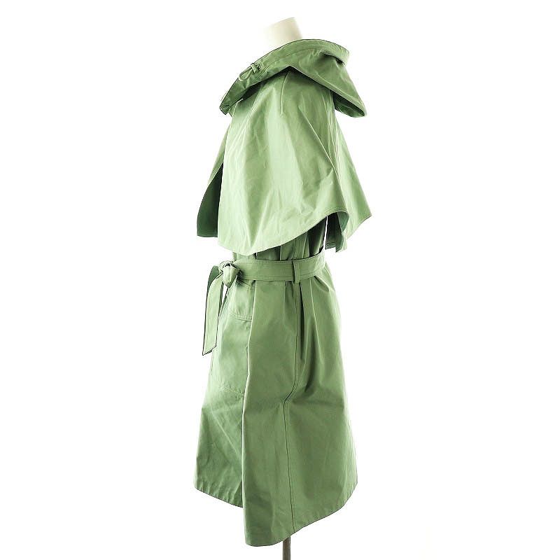 ドゥロワー Drawer ギャバジン フードジレ ベスト ロング 前開き 36  