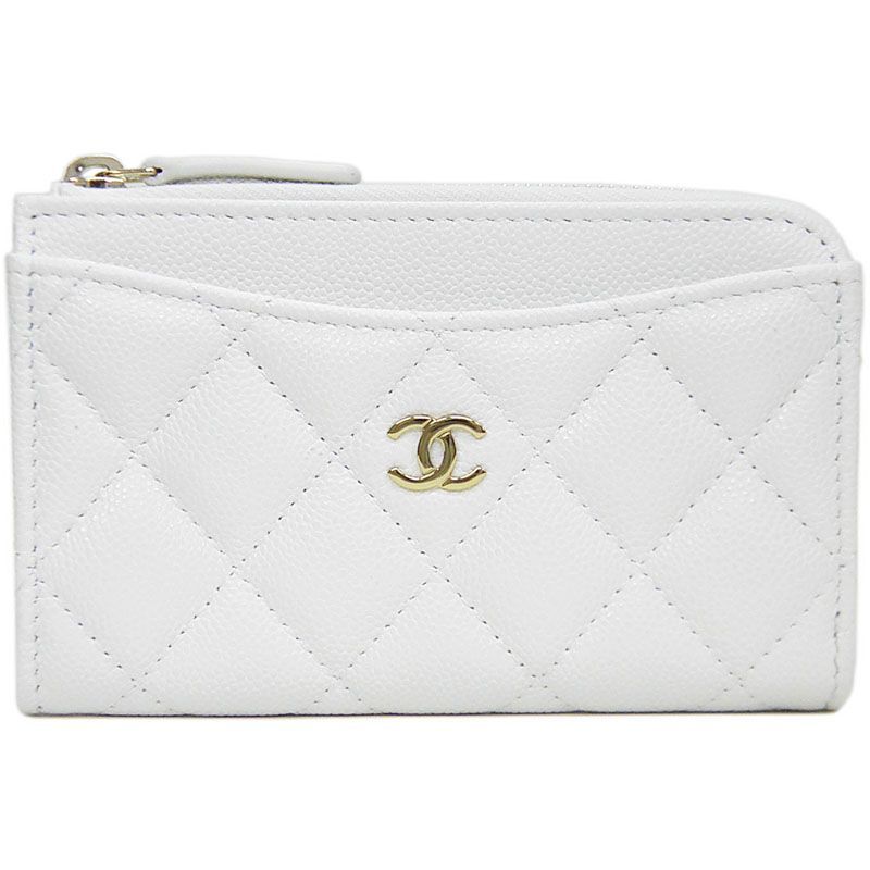 シャネル CHANEL キャビアスキン マトラッセ L字ファスナー 