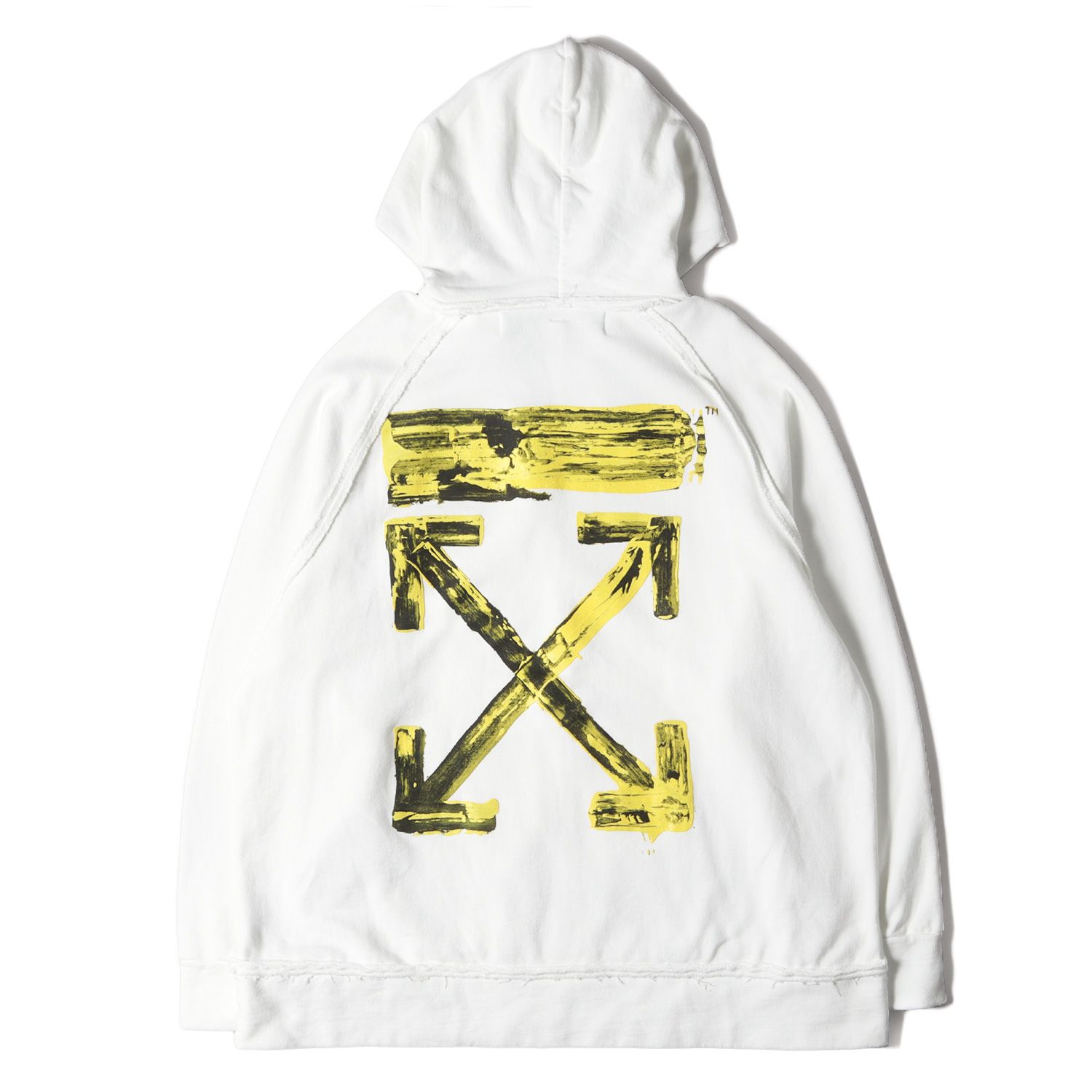 OFF-WHITE オフホワイト パーカー サイズ:L 19AW ペンキ アロー オーバーサイズ スウェットパーカー ACRYLIC ARROWS  OVER HOODIE ホワイト トップス フーディー スウェットシャツ - メルカリ