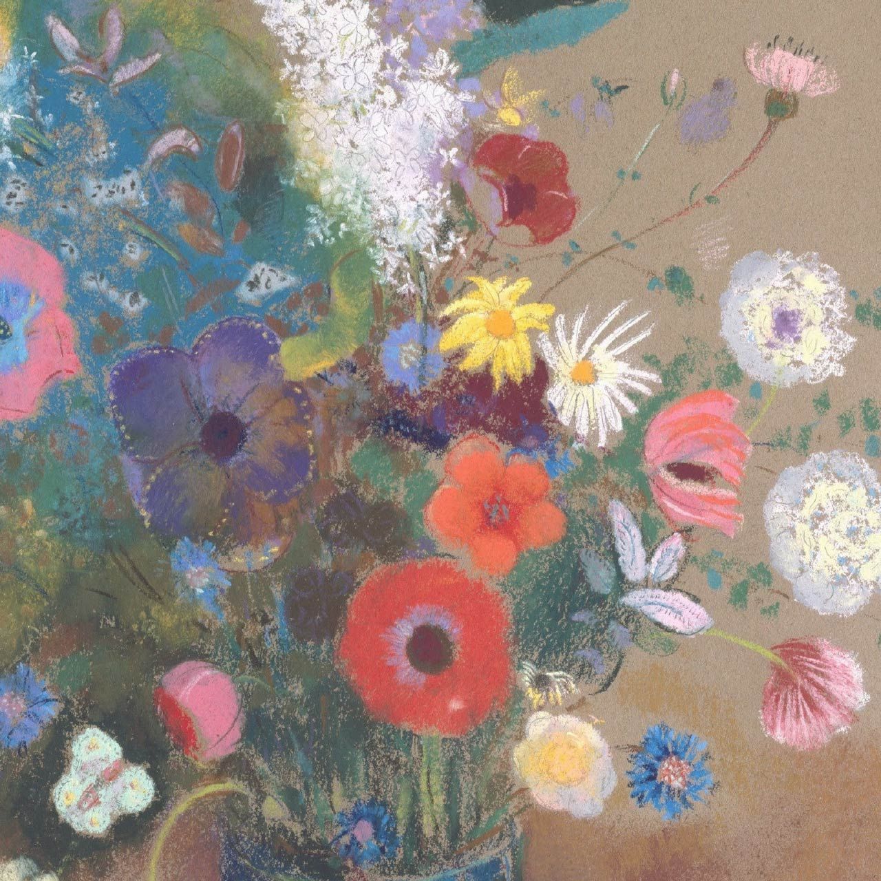 花束 花瓶の花 / オディロン・ルドン 半袖 Tシャツ ホワイト GILDAN