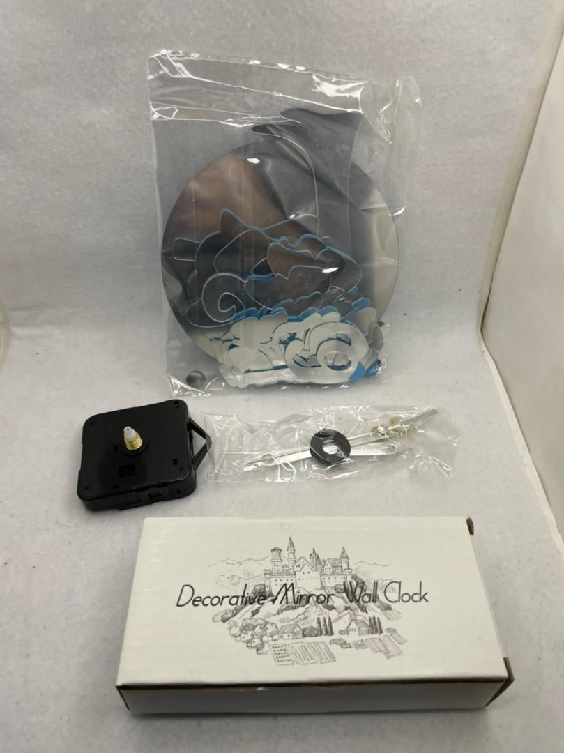 3Dウォールクロック シルバー 妖精 ウォールステッカー 立体時計 - メルカリ