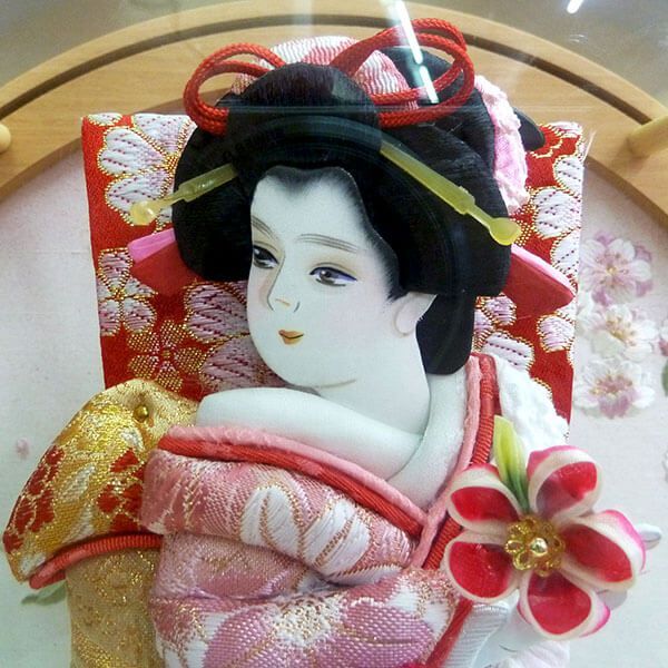 平安豊久監修 8号杏羽子板円形丸型ケース飾り