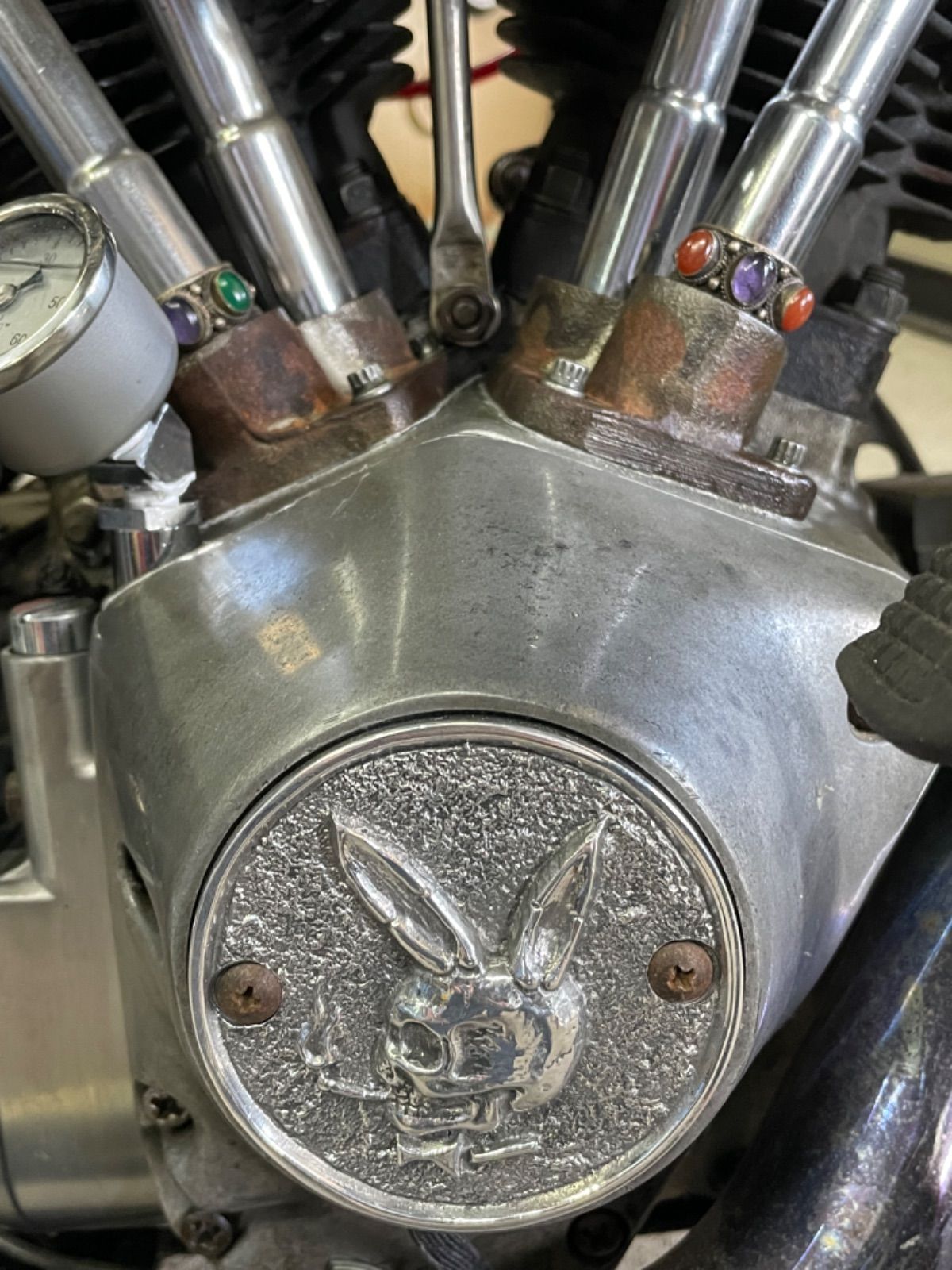 ハーレー ポイントカバー エンジン ポイントカバー アイアン FX XL FL