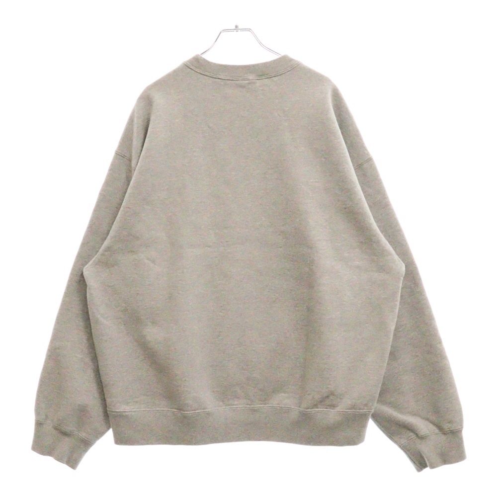 NIKE (ナイキ) × STUSSY FLEECE CREW GREY ×ステューシー ロゴ刺繍