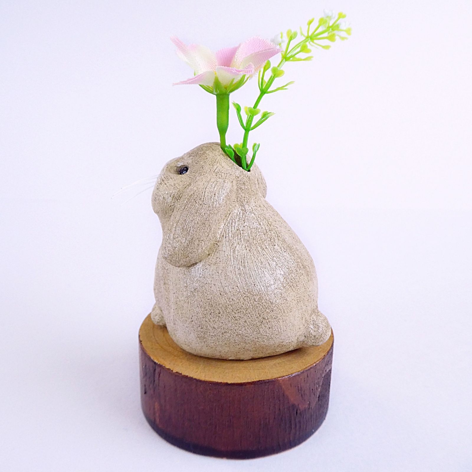 うさぎの置物(茶色/垂耳)＊ホーランドロップ＊ロップイヤー＊ドライ