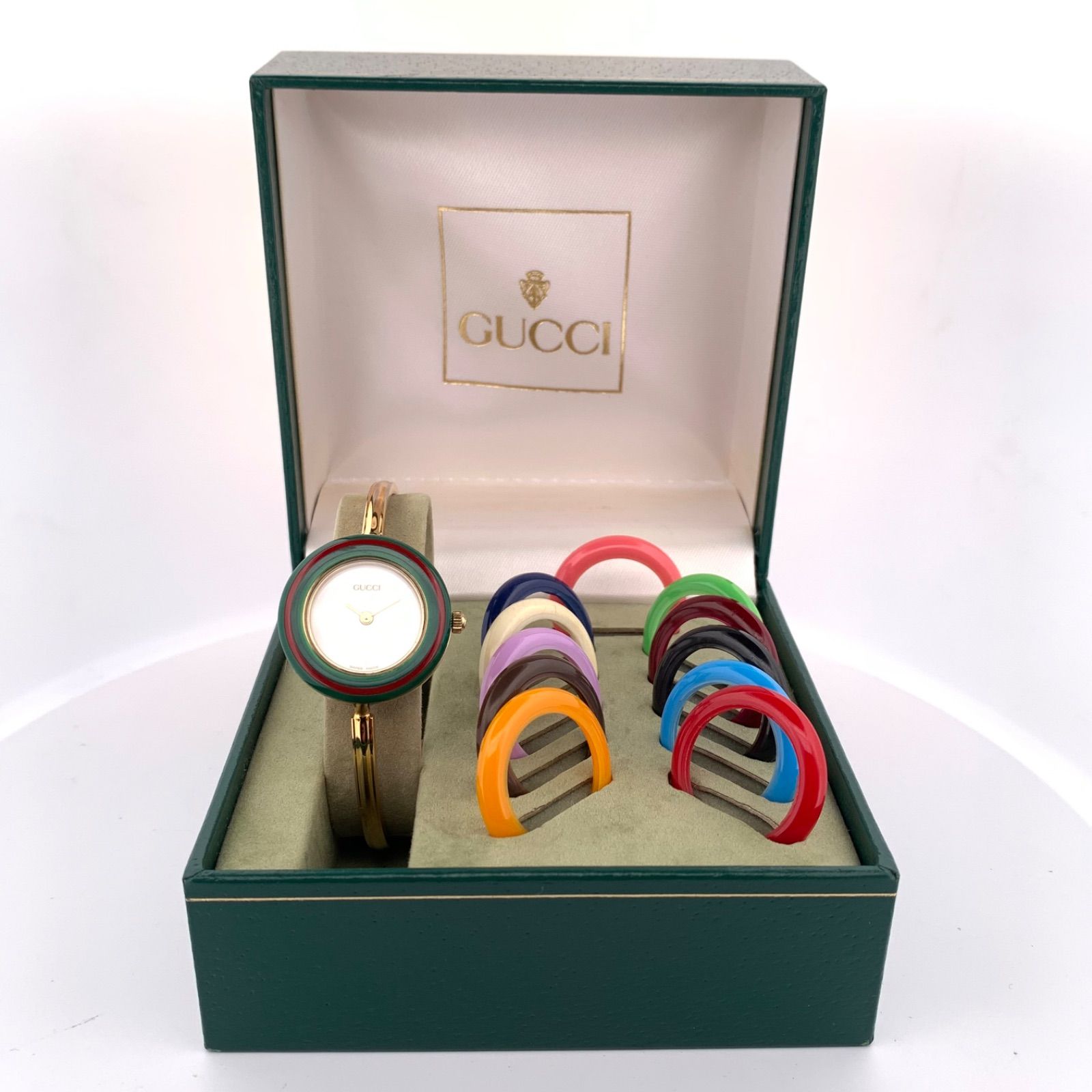 GUCCI グッチ チェンジベゼルウォッチ 12色 11/12.2 ホワイト
