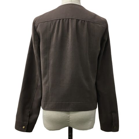 【美品】 any sis ラムレザー ノーカラーシングルライダースジャケット 2 レザージャケット シングルライダース ジャケット ノーカラー
