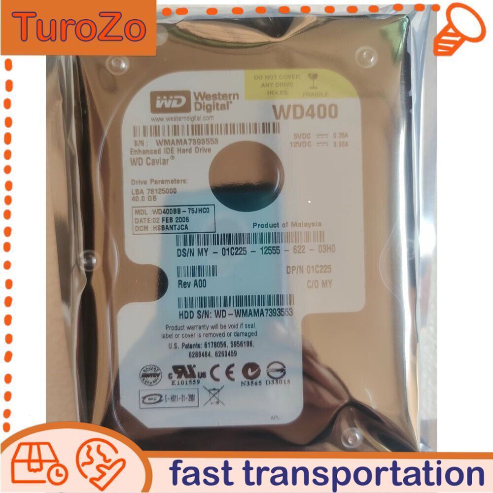 Western Digital Western Digital WD400BB 40GB 7200RPM PATA IDE 3.5 HDD Hard Disk Drive