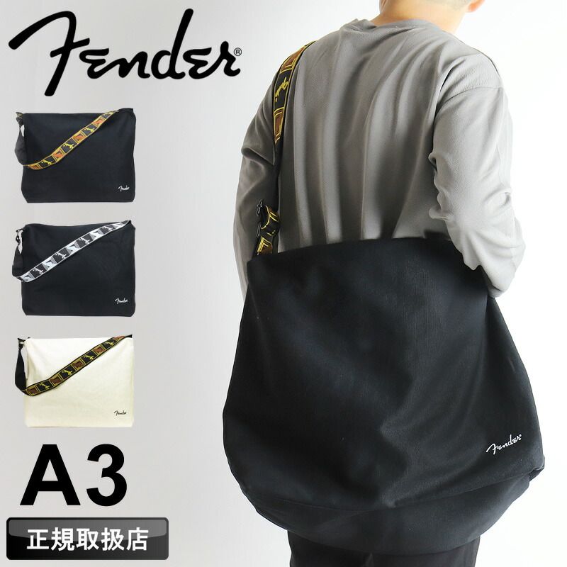 Brand New Fender Shoulder Bag, Men's, Fender 950-6006, Crossbody Bag, Messenger Bag, Large Capacity, Lightweight, Monogram Strap, A3, B4, Cotton, Commuter, School, Travel, Sports, Leisure, Women's, Unisex, Casual, Popular, Genuine