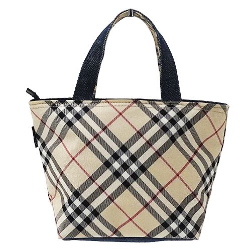 バーバリー BURBERRY バッグ レディース ブランド ハンドバッグ ナイロン デニム ベージュ チェック クマ ベア コンパクト ミニバッグ  マイクロバッグ おしゃれ かわいい 【中古】 - メルカリ