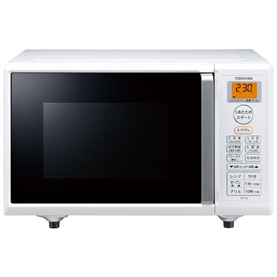 動作 済 本体のみ 東芝 16L 庫内フラット オーブンレンジ ER-T16-W ホワイト系 2025年製