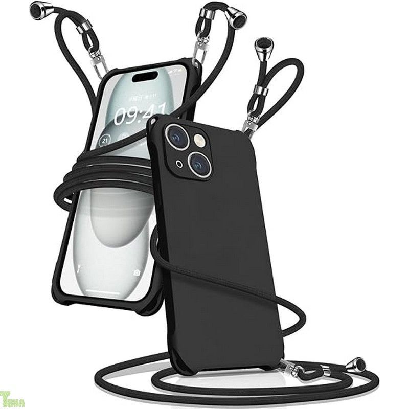 iPhone15 ケース ショルダー シリコン iphone 15 スマホケース アイフォン15 カバー 耐衝撃 肩掛け 斜めかけ 縄掛けケース 紐付き 斜めがけ 織りストラップ付き 長さ調整可能 取り外し可能 傷付き