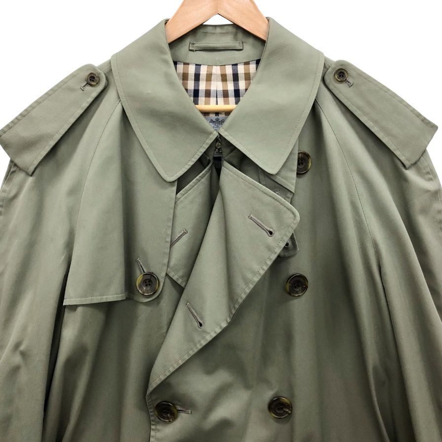 希少　カナダ製　aquascutum vintage 70S トレンチコート aquascutum ladies trench coat アクアスキュータム70s