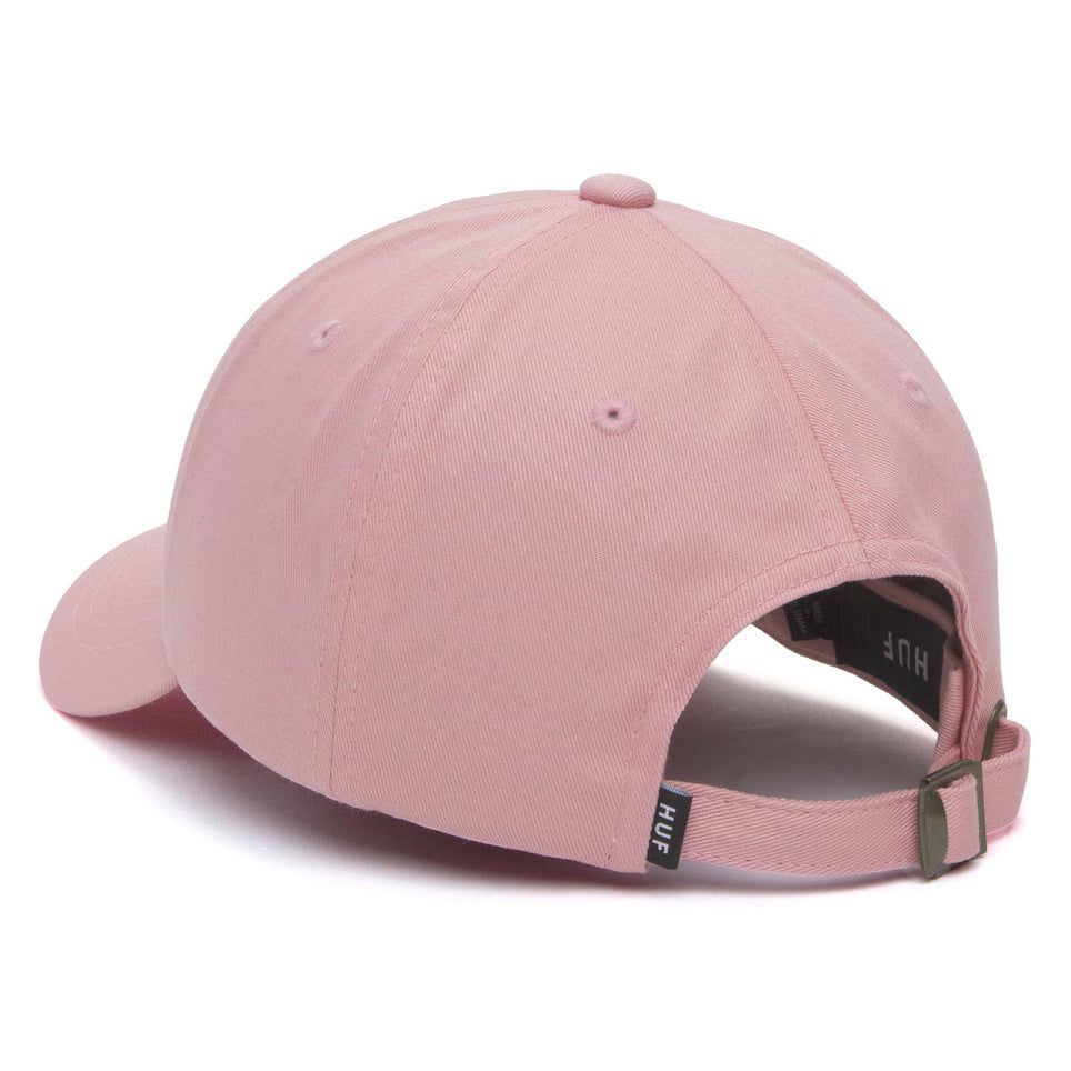 HUF Essentials Triple Triangle Curved Visor Hat Cap Coral Pink