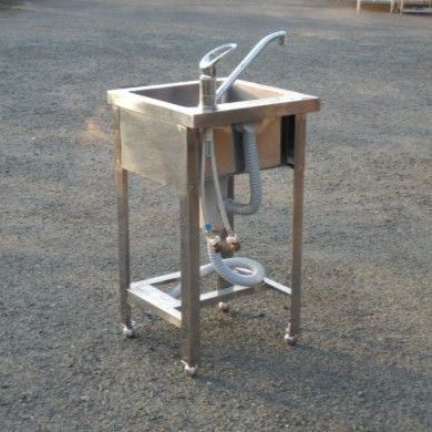  業務用 ステンレス 1槽 シンク W 450 D H 800ｍm 厨房 槽内寸W 37 33深22 cm 前面さび 45 その他 キッチンツール