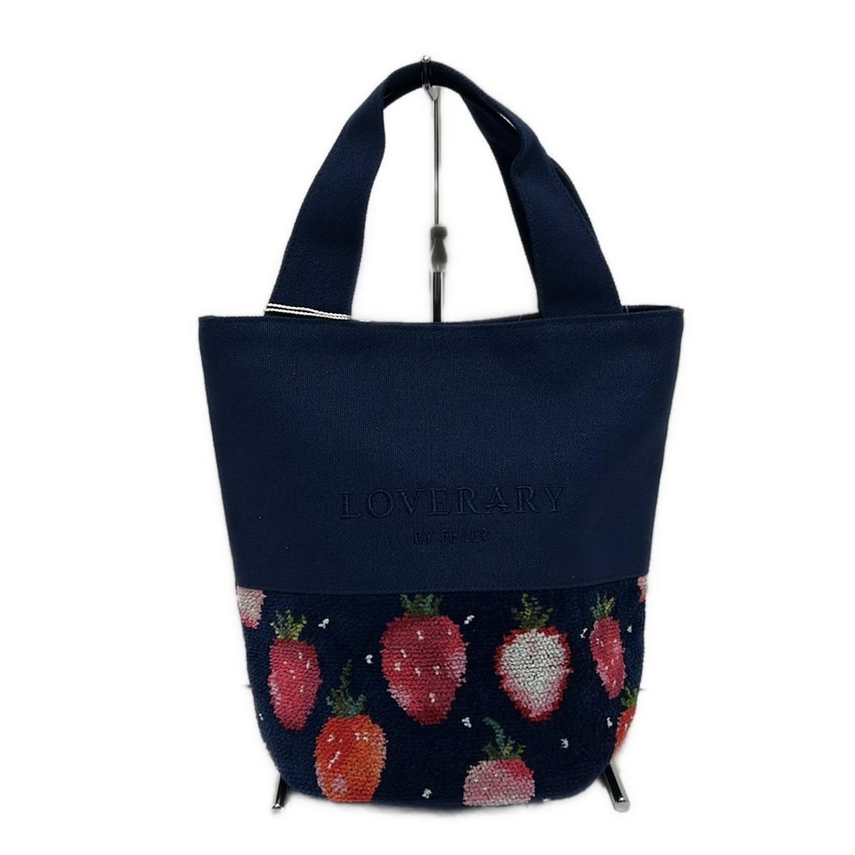 驚きの値段で FEILER(フェイラー) トートバッグ美品 - ネイビー×レッド×マルチ バッグ