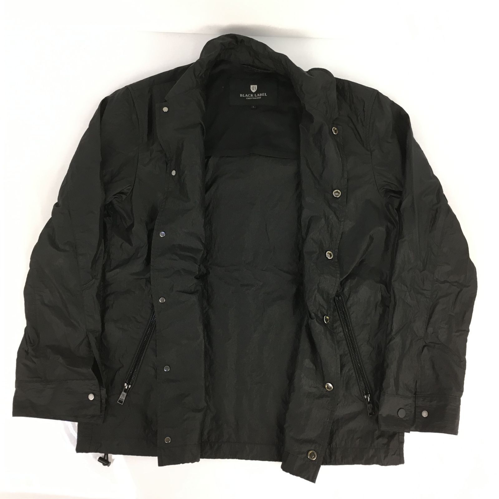 ○★新品未使用　ブラックレーベルクレストブリッジ　ナイロンジャケット　L　黒 ブラックレーベル クレストブリッジ BLACK LABEL CRESTBRIDGE