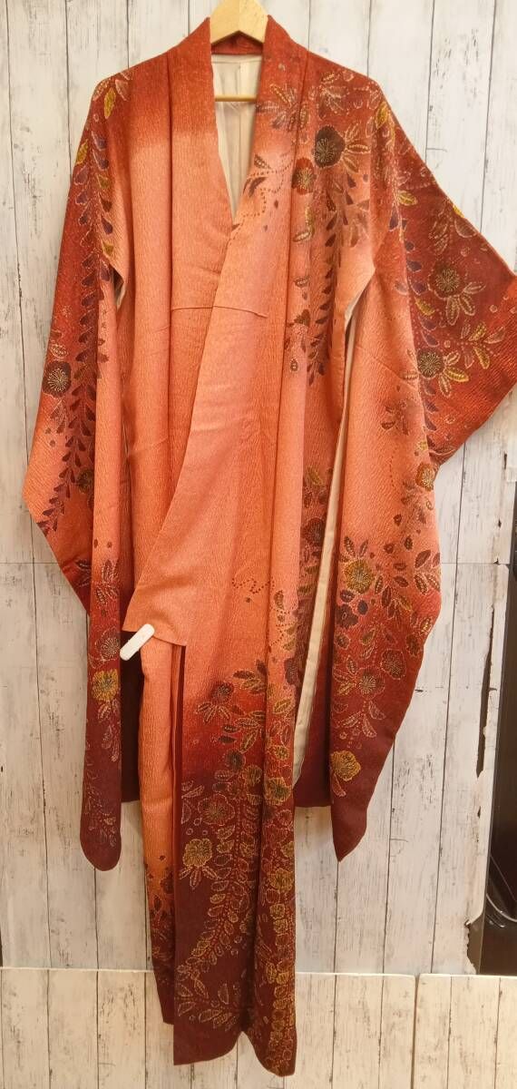 振袖 総絞り 金駒刺繍 素敵なデザイン 正絹 着物 MK-108 セール＞仕立