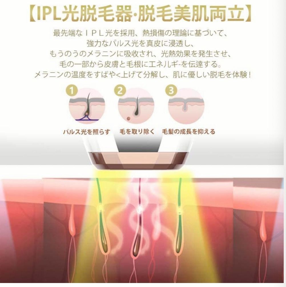 セール☆匿名発送】Malanzs脱毛器 IPL冷感脱毛 99万回照射 5段階調節 - メルカリ