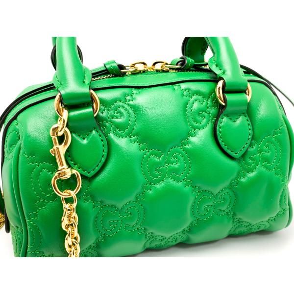 GUCCI マトラッセミニ GUCCI グッチ グリーン 緑 GGマトラッセ ミニバック ゴールド