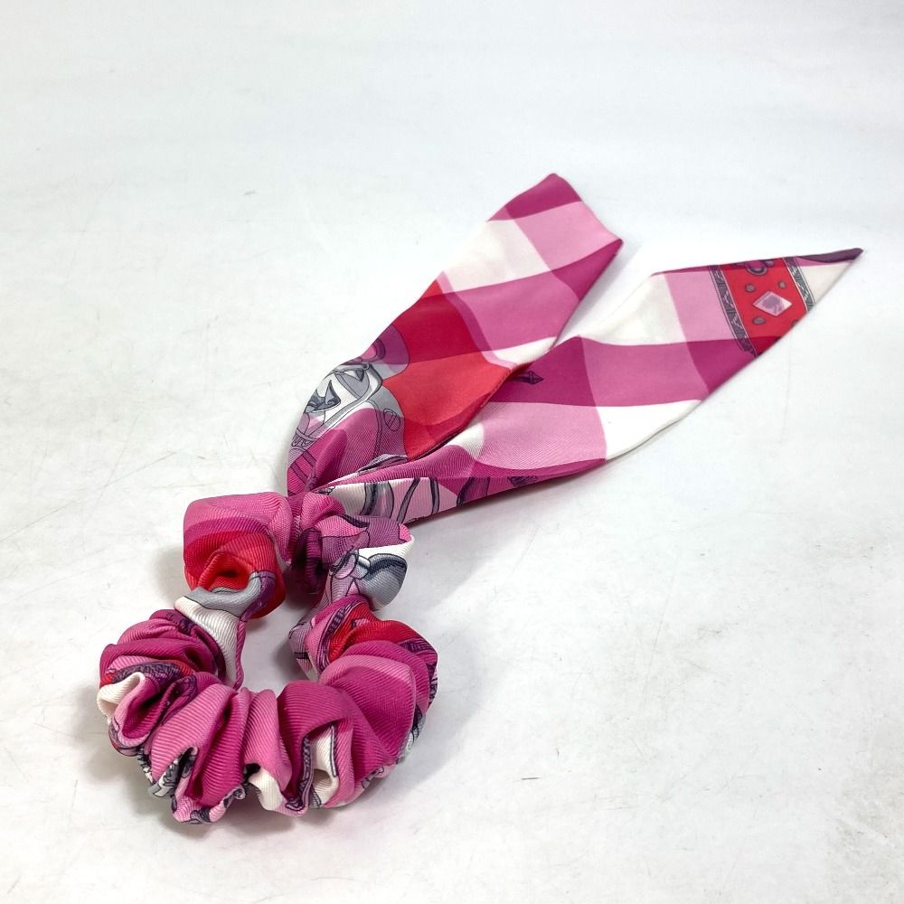 HERMES ベッラ シュシュ シルク ヘアアクセサリー マルチカラー