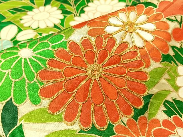 平和屋着物○豪華色留袖 駒刺繍 群れ鶴吉祥草花宝尽くし 金彩 正絹