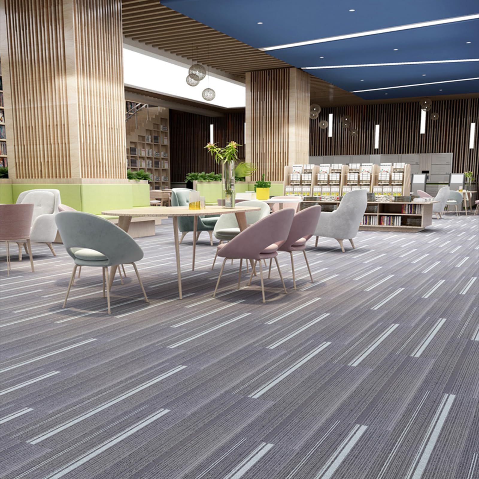 タイルカーペット uyoyous 大判 100×25cm 12枚 ジョイントマット フロアマット 商業カーペット 厚手 防音 滑り止め 床に