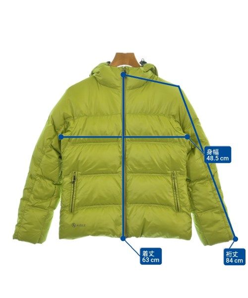 AIGLE切替本革ダウンベスト牛緑茶S新品未使用 AIGLE切替本革ダウンベスト牛緑茶S新品未使用