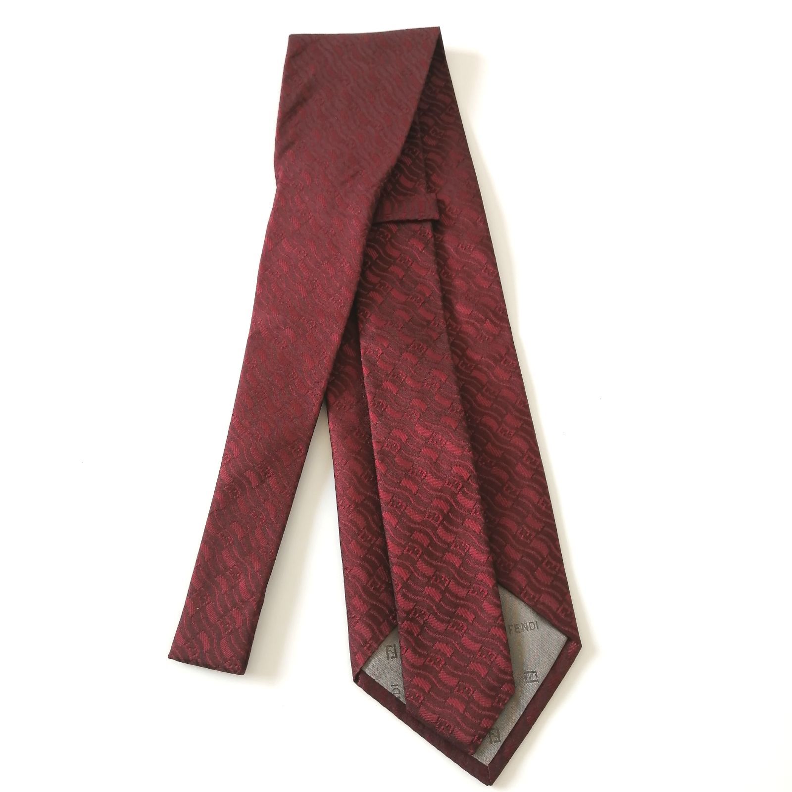 【未使用級✨️×現行タグ】フェンディ FENDI ズッカ 茶 ストライプネクタイ FENDI - タグ付き☆【極美品】フェンディ ネクタイ ズッカ