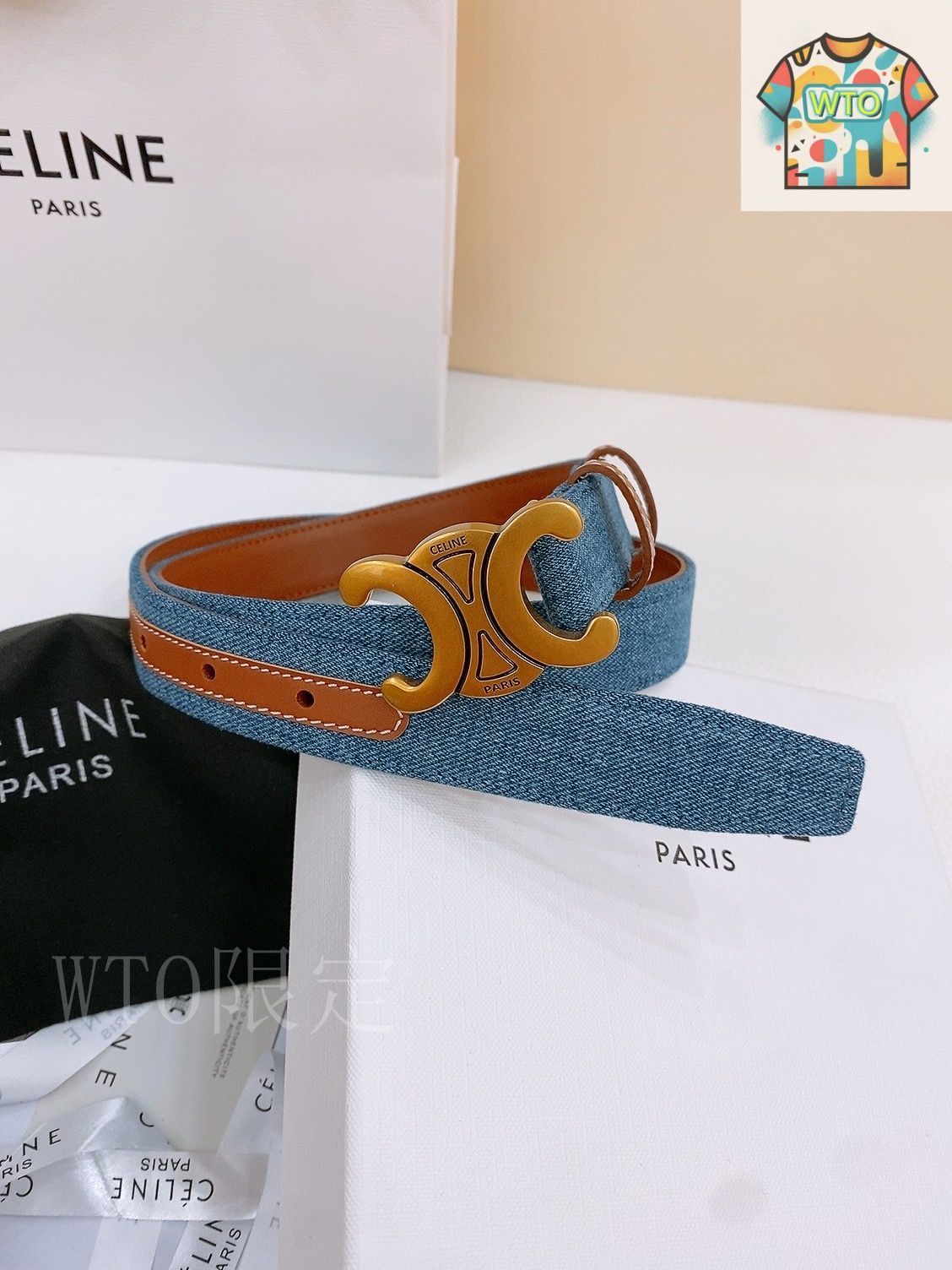 今日WTO】Celine セリーヌ 24 中号 デニムベルト-XT73 - メルカリ