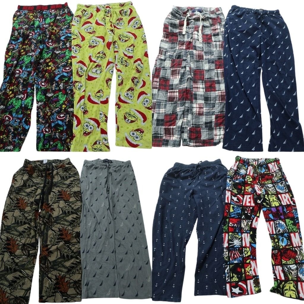 古着卸 まとめ売り パジャマパンツ パンツ 8枚セット (ユニセックス M /L ) ノーティカ アメリカンイーグル リアルツリーカモ MW0350