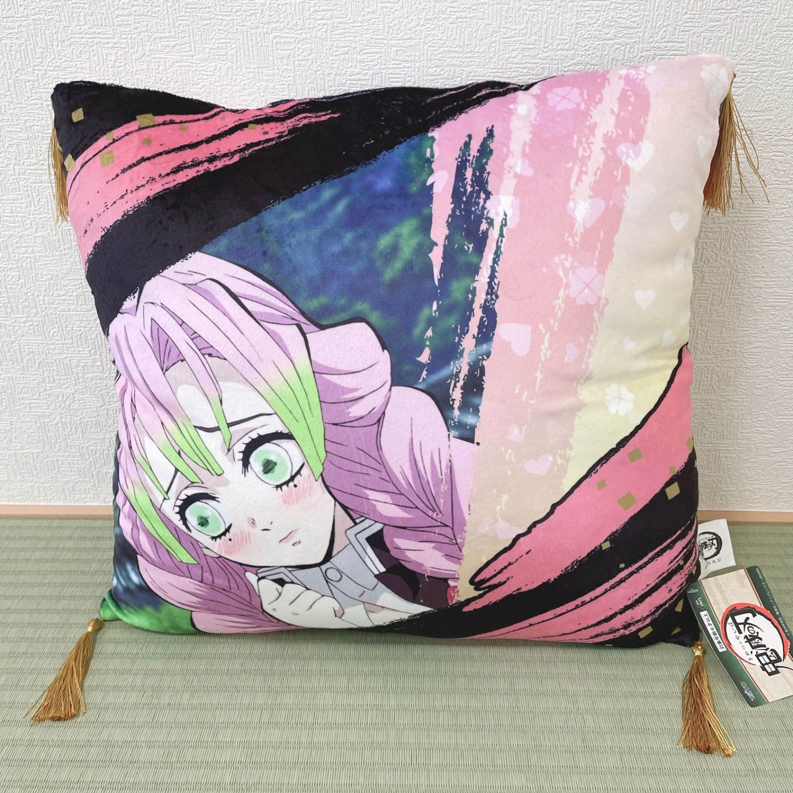 鬼滅の刃 甘露寺蜜璃 クッション 鬼滅の刃 甘露寺密