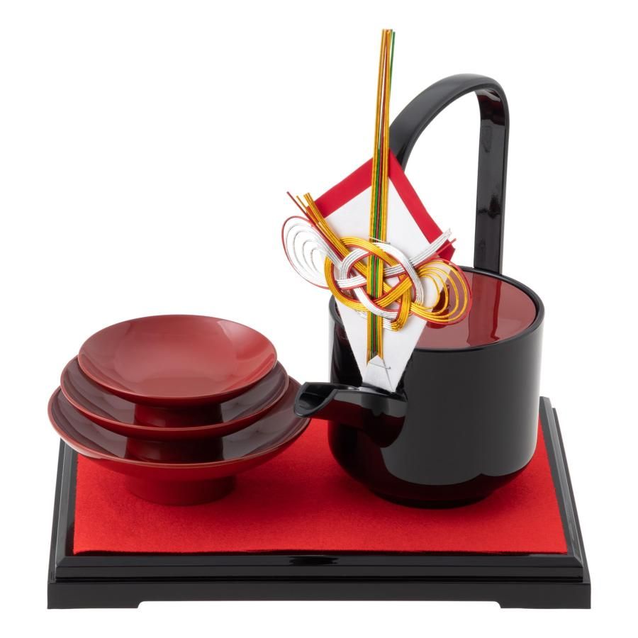 山中塗り 屠蘇器 お屠蘇 揃 盃 銚子 飾り台 お屠蘇飾り 銚子飾り