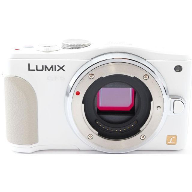 パナソニック ミラーレス Panasonic LUMIX DMC-GF6 ダブルズームレンズキット ホワイト 中古 Wi-Fi搭載 新品SDカード付き  お得なダブルズーム - メルカリ